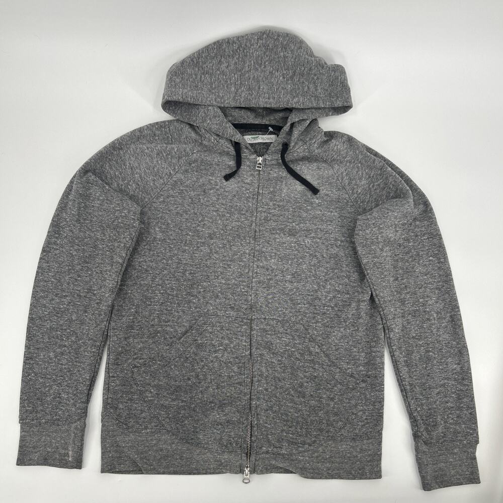 Outerknown Full Zip Hoodie Mens S Heather Gray Cotton Blend Athleisure